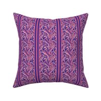 CNTR4  -  Countryside  Abstract Stripes in Coral and Purple - 4 inch repeat
