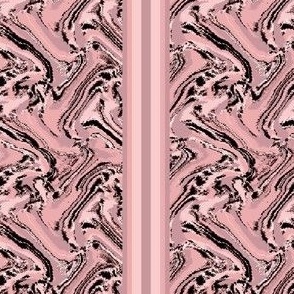 CNTR2 - Countryside Abstract Stripes in Monochromatic Coral - 4  inch fabric repeat - 6 inch wallpaper repeat
