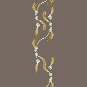 Mistletoe Garland  Gold Brown LARGE