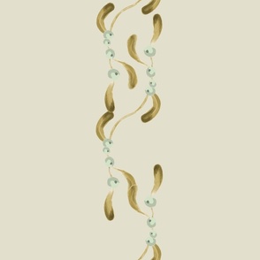 Mistletoe Garland Gold - Cream LARGE