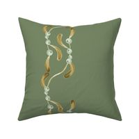 Mistletoe Garland Gold - Rich Green LARGE