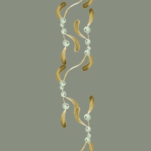 Mistletoe Garland Gold - Sage Green LARGE