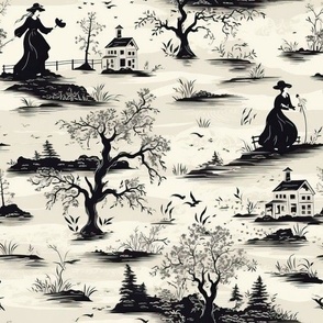 Salem Witch Toile