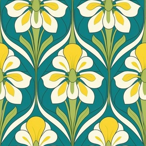 Art Nouveau Daffodils