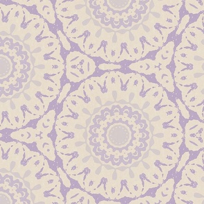 Lavender Shabby Chic Bohemian Mandala Vintage Pattern