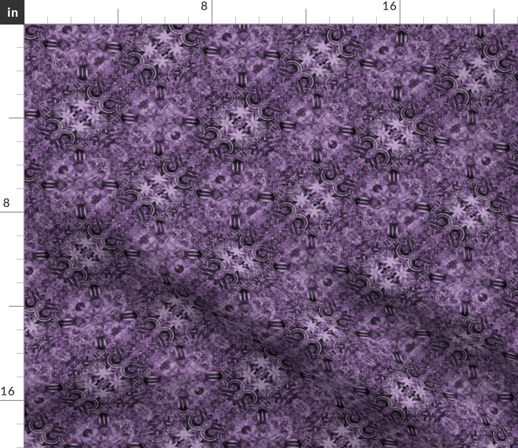 Boho Patrol Flower Patches -Neural Layered - Purple