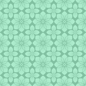 Paper Rosettes in Cool Mint