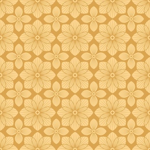 Paper Rosettes in Old Gold