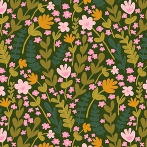 Flower garden pink and orange medium