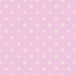 Palm Leaf polka Dot Sizzle Pink 3x3