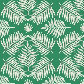 Palm Leaf Geometric in Sizzle Grass Green 12x12