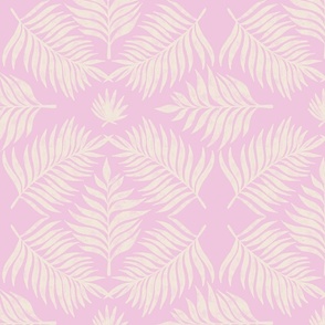 Palm Leaf Geometric in Sizzle Pink 12x12