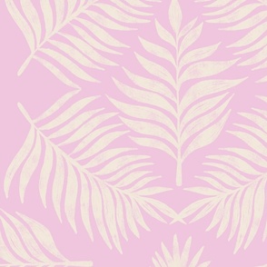 Palm Leaf Geometric in Sizzle Pink 24x24