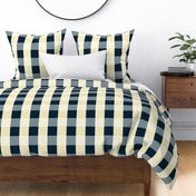 gingham check-yellow_ navy_ blue and cream 