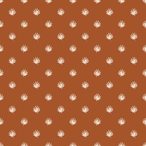 Palm Leaf polka Dot Dune Rust 3x3