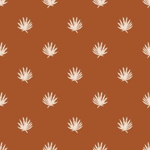 Palm Leaf polka Dot Dune Rust 6x6