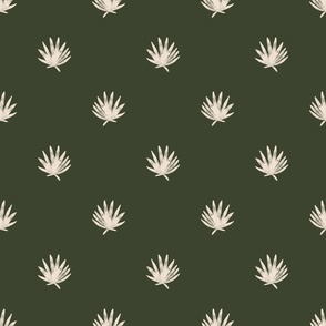 Palm Leaf polka Dot Olive Green 6x6