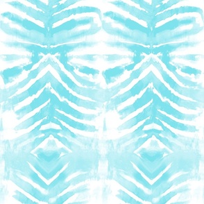 Aqua Zebra Stripe Shibori Tie Dye Pattern Boho Chic