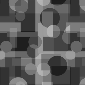 Black Gray Geometric Abstract Design