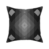 Black Gray Abstract Geometric Diamond Stripes 1