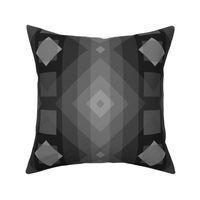 Black Gray Abstract Geometric Diamond Stripes  3