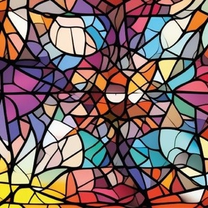 Abstract Stained Glass Fabric
