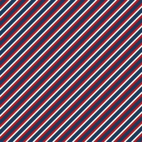 Bigger Scale Team Spirit Football Sporty Stripes in New England Patriots Colors Red Navy Silver
