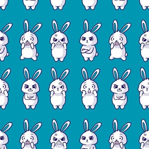 Munsell Blue Hangry Bunnies / large