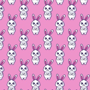 Pink Hangry Bunnies Single Repeat / Medium