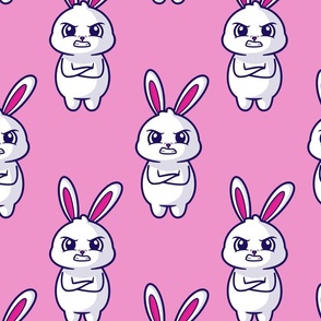 Pink Hangry Bunnies Single Repeat / Large