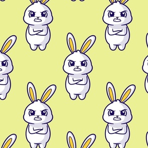 Yellow Hangry Bunnies Single Repeat /Large