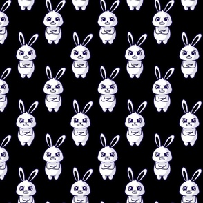 black hangry bunnies single repeat / medium