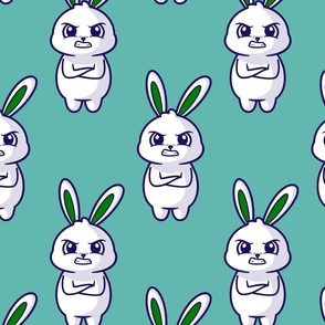Green Hangry Bunnies Single Repeat / Large