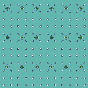 green small geometric / medium