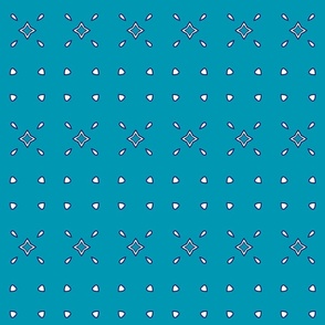 Munsell blue small geometric / medium