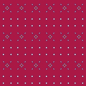 Maroon red small geometric / medium