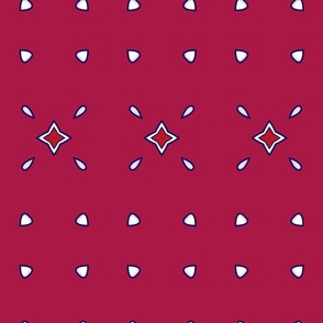 Maroon red small geometric / large