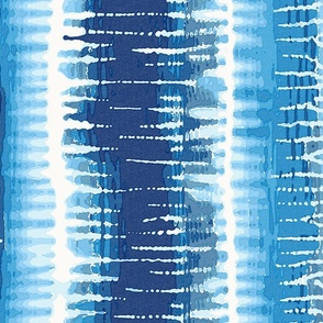 Abstract Shibori Tie Dye Pattern Ocean Blues Bohemian Beach House Pattern