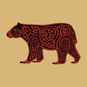 Celtic Brown Bear on Honey