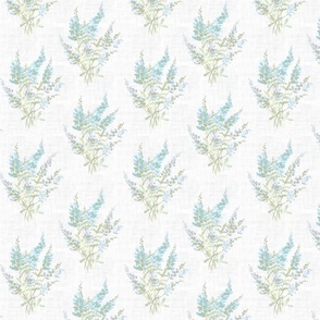 Blue lupine Floral - Botanical - desaturated 