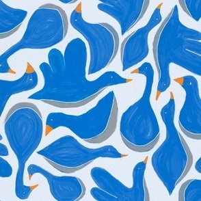 Ducks and Geese Garden Blue