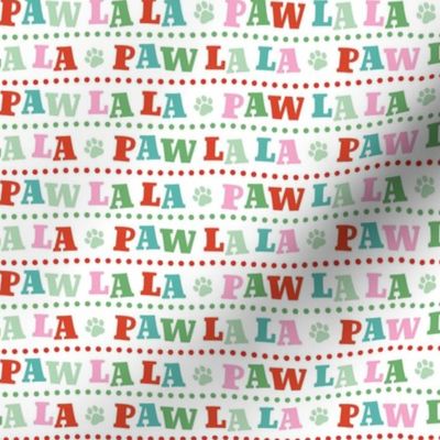 Paw La La  - Multi on White, Medium Scale