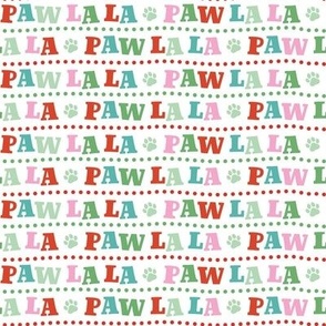 Paw La La  - Multi on White, Medium Scale