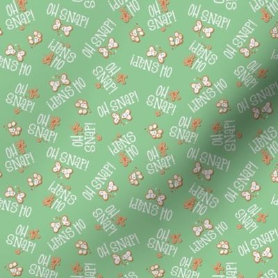 Oh Snap Dog Gingerbread Cookies - Green, Small Scale