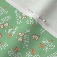 Oh Snap Dog Gingerbread Cookies - Green, Small Scale