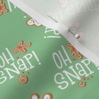 Oh Snap Dog Gingerbread Cookies - Green, Medium Scale