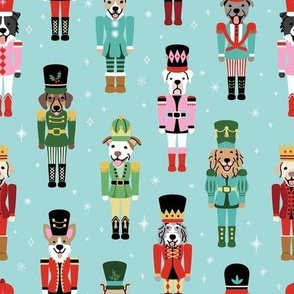 Nutcracker Dogs - Blue, Medium Scale