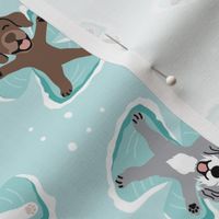 Dog Snow Angels - Light Blue, Large Scale