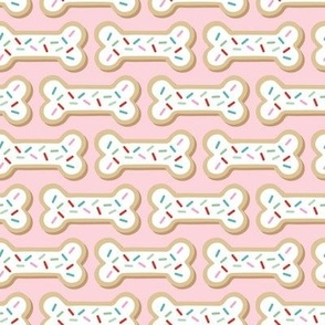 Dog Bone Cookies - Pink, Medium Scale