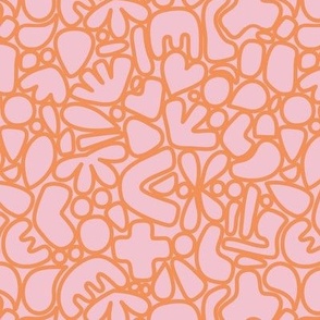 orange and pink shapes - medium